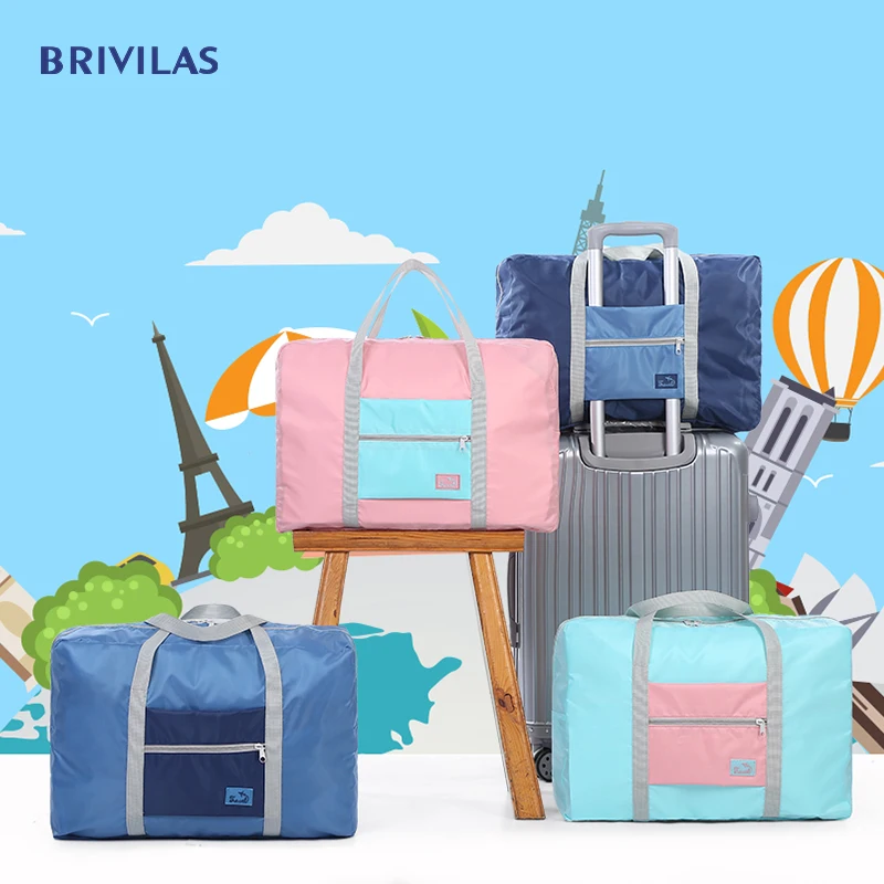 

Brivilas travel tote bag fashion women man storage portable handloe bag foldable weekend travel organizer bag waterproof pouch