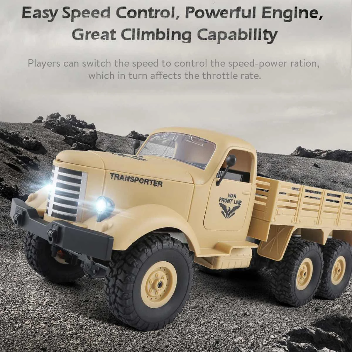 1/16 2,4G 6WD пульт дистанционного управления RC грузовик военный автомобиль Рок Гусеничный командный Коммуникационный автомобиль RTR игрушка авто армейские Грузовики Игрушки для мальчиков