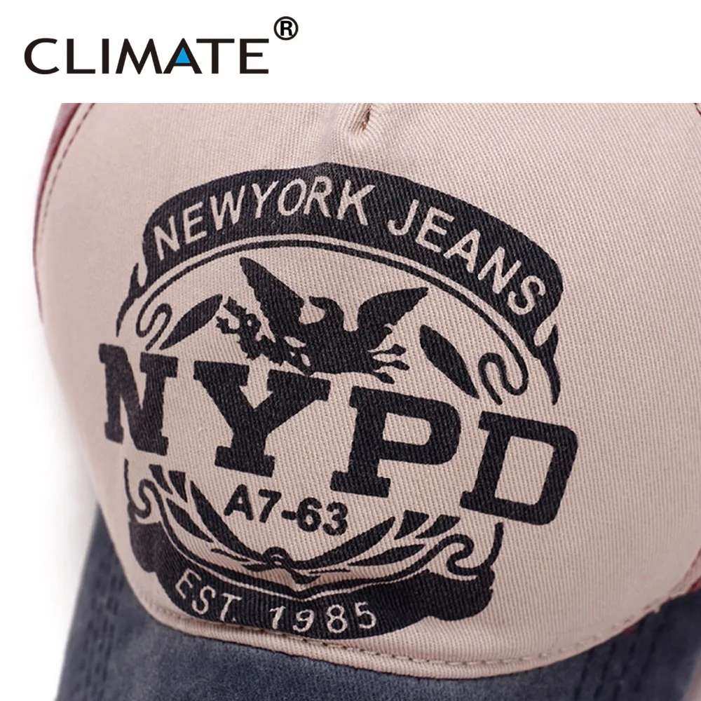 Бейсбольные кепки CLIMATE NYPD, Нью-Йоркская бейсболка, кепки для папы, кепки, полицейская промытая ткань, хлопковые спортивные кепки, мужские кепки
