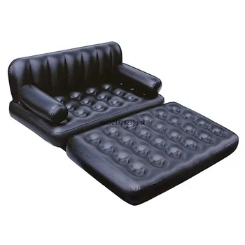 

2-in-1 Dual Use Air Sofa Inflatable Couch/Lounger Durable PVC Airbed Mattress/Mat Foldable Couches for Living Room Furniture