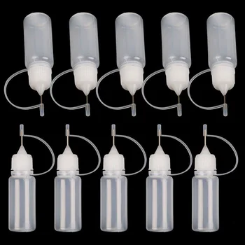 

10Pcs 10ML Clear White Glue Applicator Needle Squeeze Empty Plastic Bottle Quilling DIY Scrapbooking Handmade Paper Craft Tool