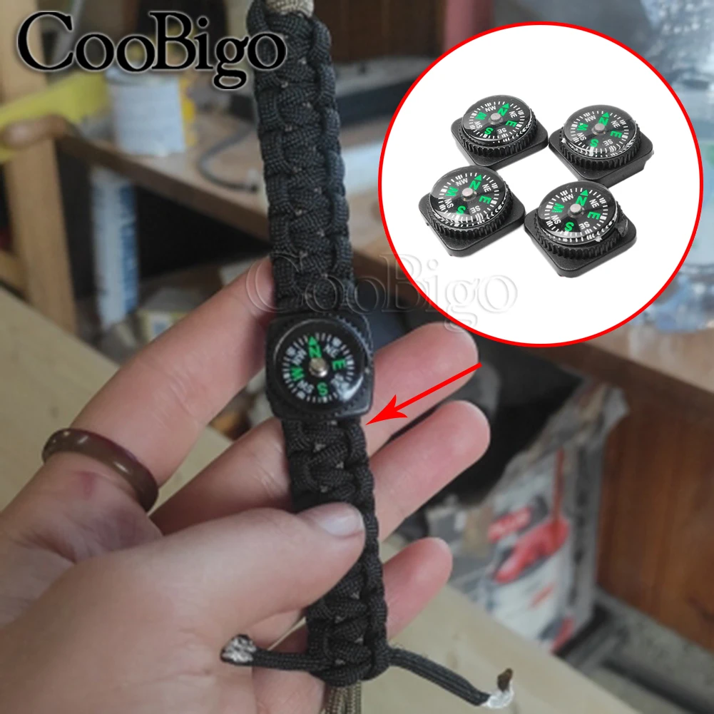 Mini Compass Portable North Navigation Button for Paracord Bracelet Bag Strap Watch Accessories Survival Outdoor Hiking Kit 1pc waterproof compass mini compass navigation compass portable compass survival compass