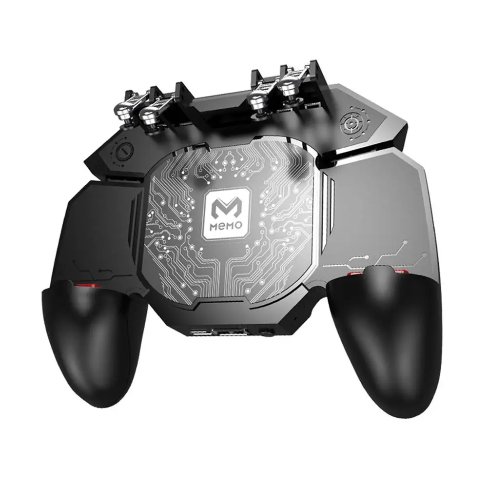

Pubg Game Gamepad Mobile Game Controller 6 Fingers Operation Quiet Grip Gamepad Game Controller Joystick With Cooling Fan