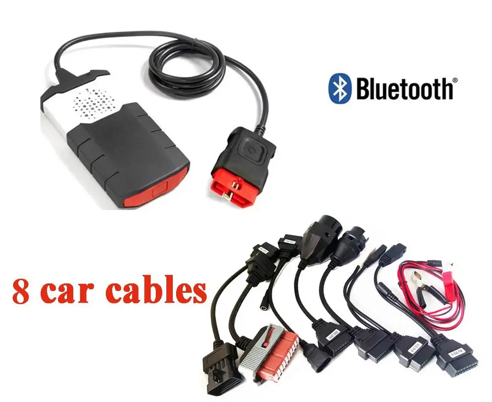 plastic BT cable Vci сканер с bluetooth USB vd ds150e cdp pro. r0 keygen для delphis obd obd2 автомобилей и грузовиков диагностический инструмент - Цвет: plastic BT cable