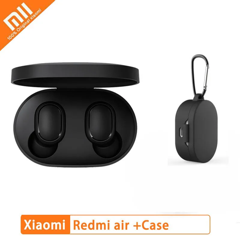 Xiaomi Redmi Airdots TWS беспроводные Bluetooth наушники BT 5,0 Голосовое управление с микрофоном Handsfree шумоподавляющие наушники - Цвет: GB black case