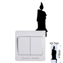 Whimsical Animal & Fairy Wall Decal for Nursery and Children's Room Decor (010 Burning Candle)