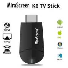Mirascreen K6 2,4G 4K беспроводной HDMI WiFi Дисплей приемник 1080P HD tv Dongle Android tv Stick Miracast Airplay экран зеркальное отображение