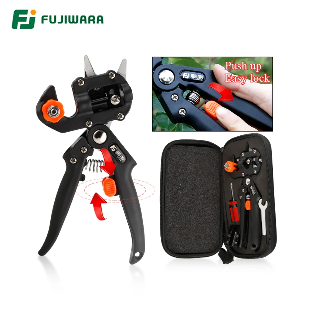 FUJIWARA Grafting Shears Scissor Fruit Tree Vaccination Multi-function Bud Cutter Gardening Tools