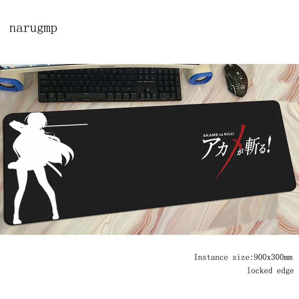 akame ga kill padmouse 900x300x2mm gaming mousepad game New arrival mouse pad gamer computer locked edge mat notbook mousemat pc |
