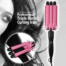 Трехместный бочки щипцы для завивки волос 25/32 мм щипцы для завивки волос планка щипцы гладильная гофрированный гофры волнистые Инструменты для укладки волос стайлер для волос
