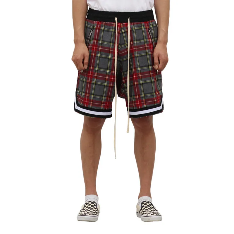 plaid basketball shorts