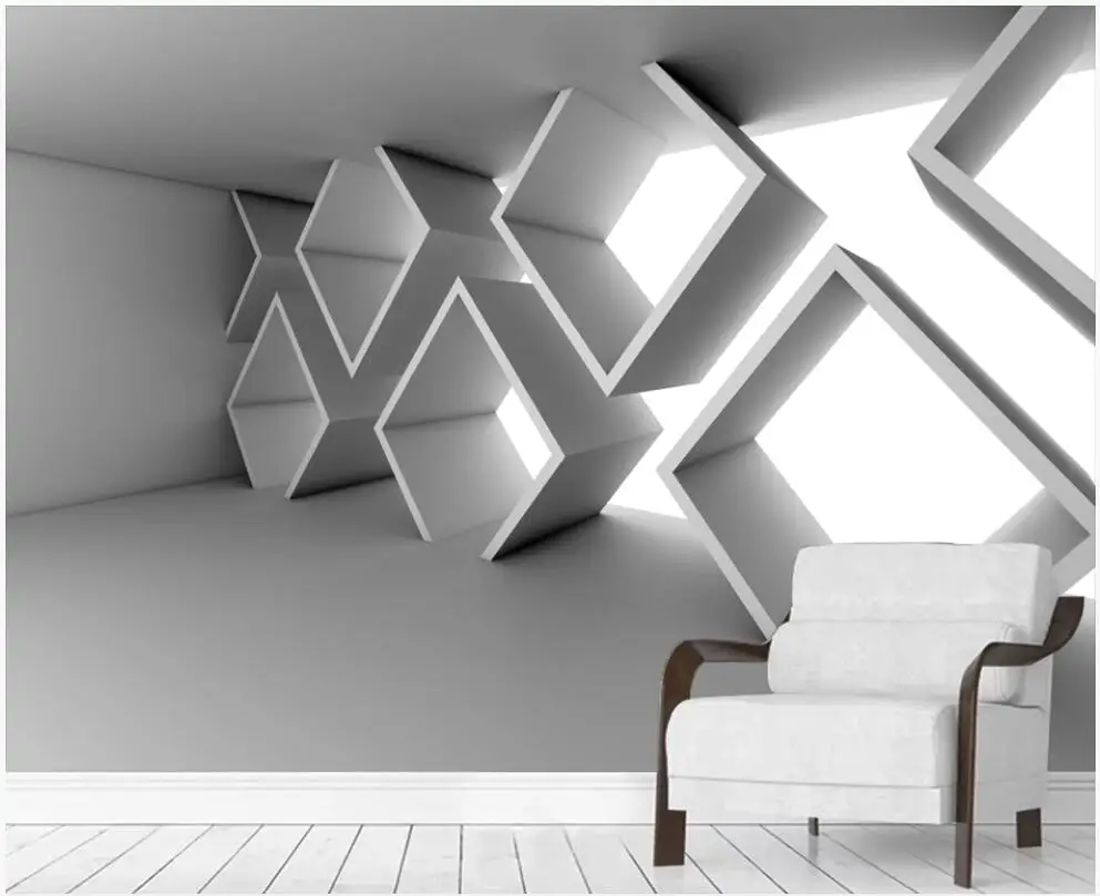 

Custom photo mural 3d wallpaper Extended space cement board special-shaped building living room wallpaper for walls 3 d in rolls