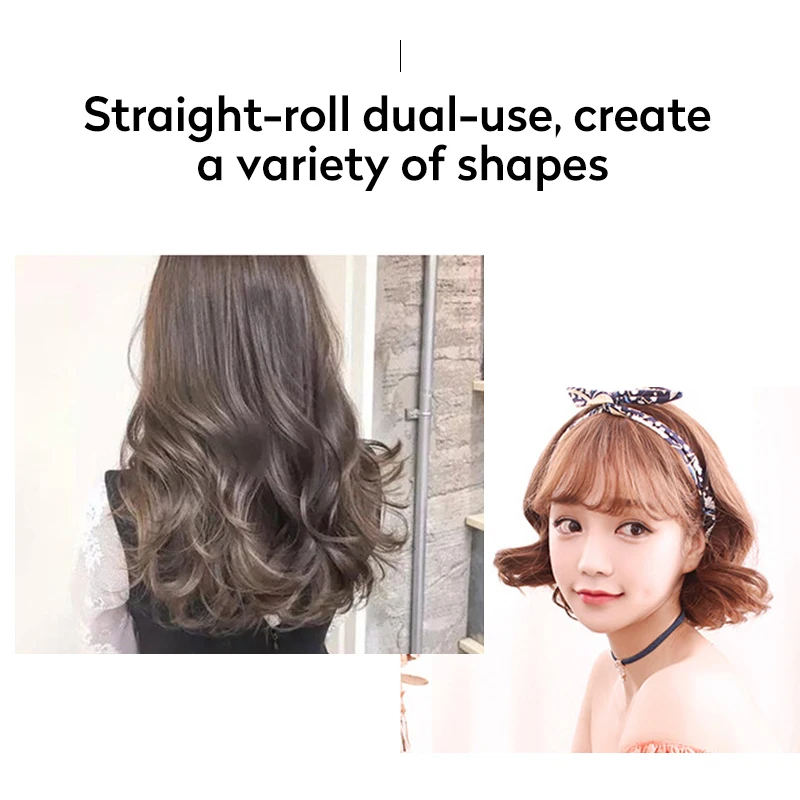 2 In 1 Rotating Brush Hot Air Styler Comb Curling Iron Roll Styling Brush Hair Dryer Blow With Nozzles 2 Speed & 3 Heat Setting 4