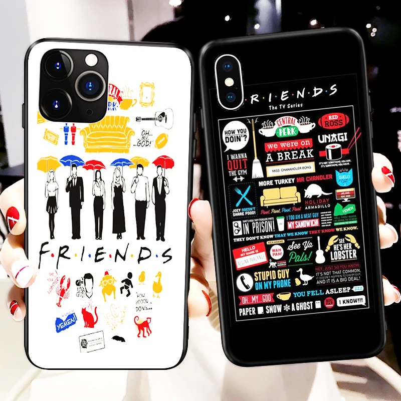 Забавные центральные чехлы для телефонов Perk Friends чехол iPhone 11 Pro Max X 5 S 6 6S XR XS SE 7 8 Plus