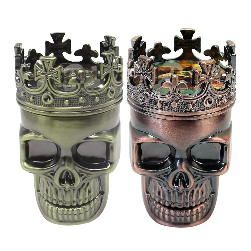 Small Size 3 Layers Men Skull Head Shape Grinder Portable Herb Tobacco Herb Spice Crusher Hookah Smoking Accessories herb grinder smoking accessories tobacco smoking accessories tobacco grinder