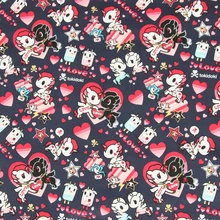 140*50 см мультфильм любовь Единорог Хлопок Ткань Детская рубашка юбка Diy ручной работы дизайнерское постельное белье домашний кошелек из ткани одеяло