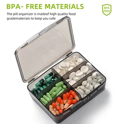 Large Capacity Pill Box 7-Day Medicine Case Compartment Adjustable Pill Storage Box Tablet Holder Organizer Pill Drug Dispenser