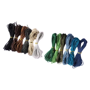 

Crafts 2mm 12 Pcs Jewelry Making Beading Crafting Waxed Cotton Cord Rope Per 10m