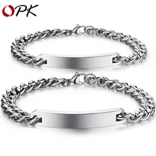 VOHE Lovers браслет из нержавеющей стали браслеты с подвесками для женщин мужские подарки для пары модная цепь со звеньями