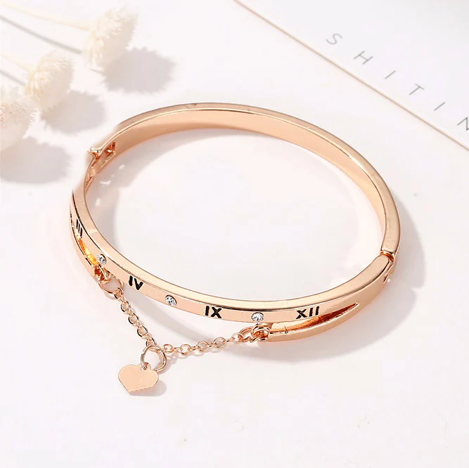 Роскошные браслеты из розового золота и нержавеющей стали, женские браслеты с сердечком и надписью Forever Love, браслеты с подвесками для женщин, популярные брендовые Знаменитые ювелирные изделия