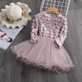 

2019 Baby Girl Dress Long Sleeve Princess Costume For Kids Clothes Girl Party Dresses Children Boutique Clothing 2 3 4 5 6 Years
