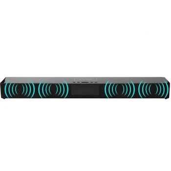 

Wireless Bluetooth 4.2 Speaker 3D Sound Soundbar Surround Stereo Bass Subwoofer Column Portable Speakers w/ Mic for Computer TV