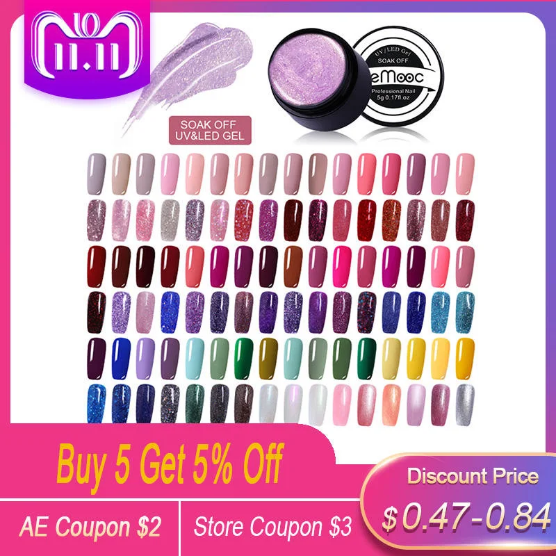

LEMOOC 180 Colors 5ML Painting Gel Varnish UV Gel Polish Manicure DIY French Nail Art Polish Design Soak Off Nail Art Painted