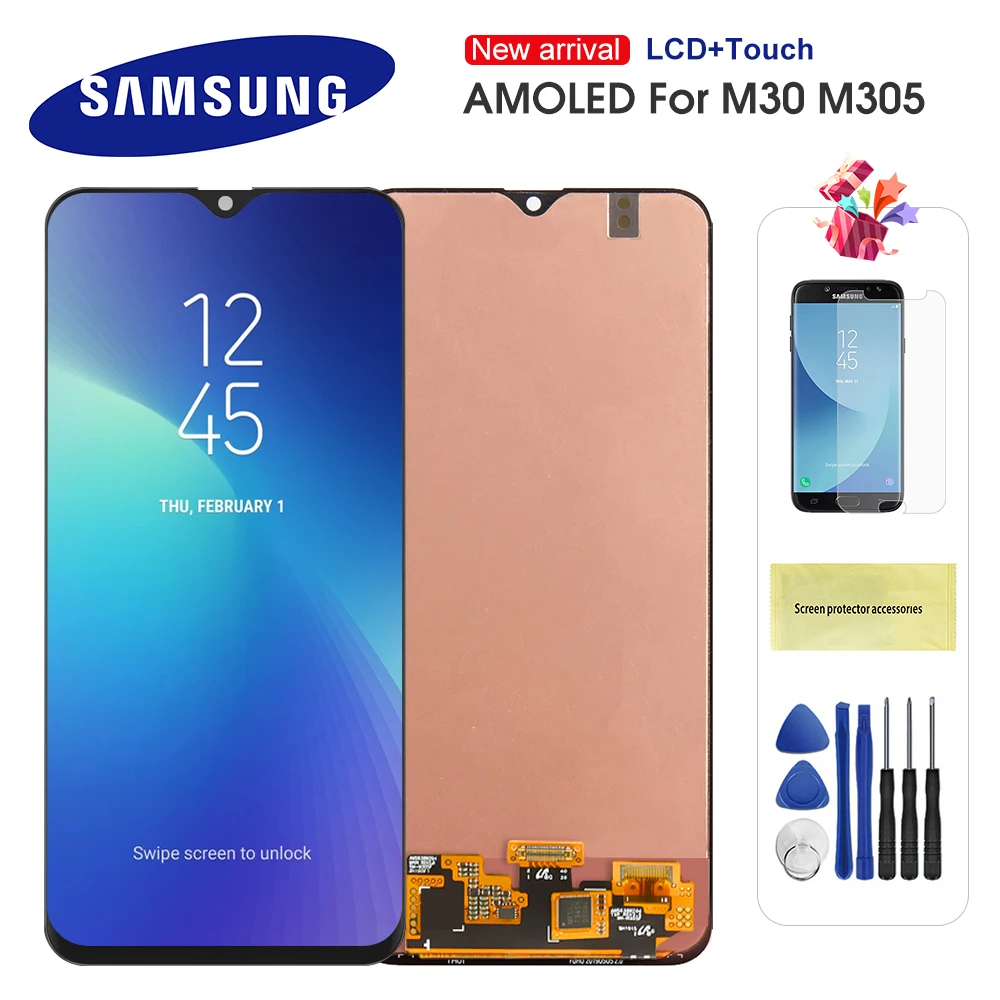 

Original 6.4'' LCD For M30 M305F Replacement LCD Display With Touch Screen Digitizer Assembly For m30 lcd screen