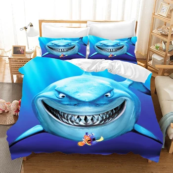 

Dinoshark 3d Bedding Set Duvet Covers Pillowcases Deep Sea Shark Children Room Decor Comforter Bedding Sets Bedclothes Bed Linen
