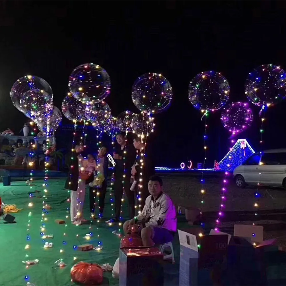Светодиодный светильник, воздушный шар с палочками, светящиеся Прозрачные гелиевые шары, украшение для свадьбы, дня рождения, вечеринки, детский фонарь, воздушный шар A115
