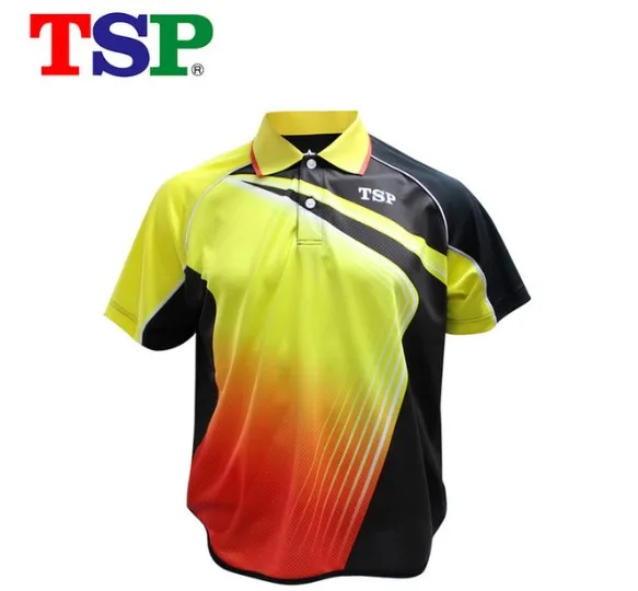 Yellow TSP майки для настольного тенниса, футболки для мужчин/женщин, одежда для бадминтона, пинг-понга, спортивная одежда, футболки для тренировок - Цвет: Yellow