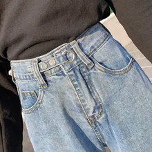 Nonis, новинка, женские джинсы, высокая талия, широкие ноги, свободные, Fenim, брюки, повседневные, прямые, весенние, женские штаны, бойфренд, пуш-ап