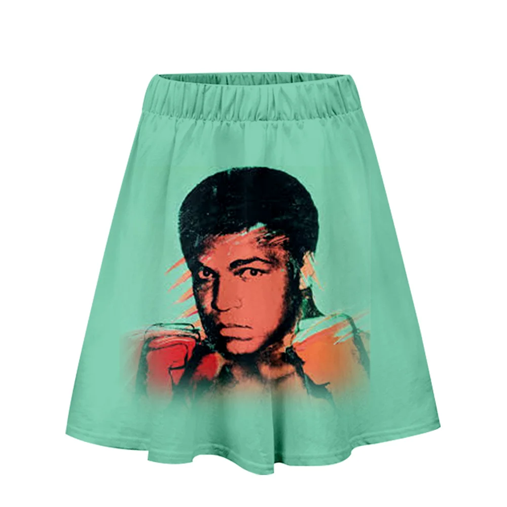 Muhammad Ali юбка с объемным узором Harajuku летняя юбка с высокой талией и рисунком Kawaii эксклюзивная Популярная Женская 3D короткая юбка XS-2XL