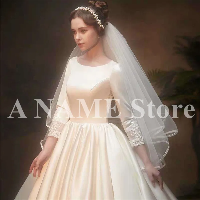 

ISHSY New Bridal Wedding Veils Figertip Satin Edge Tulle Veil for brides With Comb Blusher voile de Mariage Mariee velo de novia