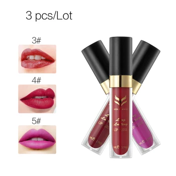 

3/6pcs Set 12 Color Huamianli Hydrating Velvet Waterproof Matte Lip Gloss Liquid Combination Moisturizer Long Lasting Cosmetic