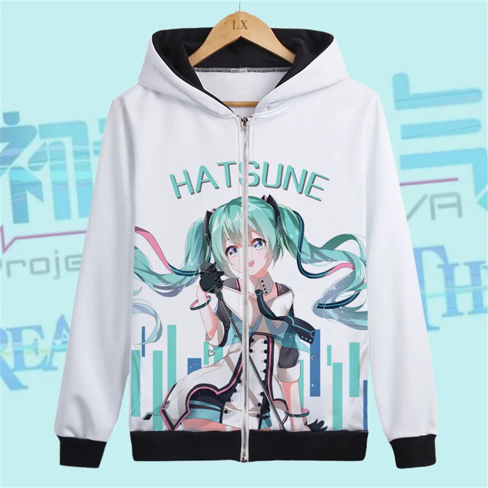 Style17 VOCALOID Hatsune куртка Мику косплей костюм для мужчин и женщин повседневная толстовка на молнии Толстовка утолщенная модная спортивная одежда - Цвет: Style17