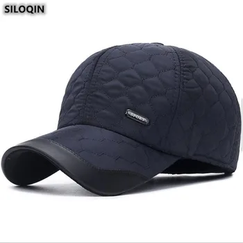 

SILOQIN Men's Baseball Caps Winter Thermal Ear Protection Snapback Cap Elegant Fashion Adjustable Size Leisure Sports Hat New