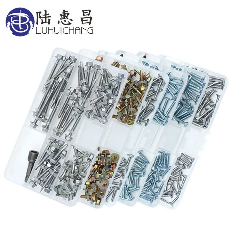 

External Hex Drilling Screws Hexagon Self Tapping Bolt Set Screws Assortment Kit