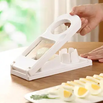 

Egg Slicer Section Cutter Mold 2 in 1 Stainless Steel Egg Slicer Cutter Mold Kitchen Flower Edge Gadget Tool