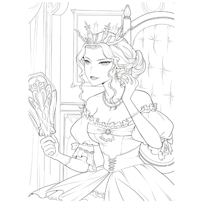 Chinese anime character coloring book line drawing textbook ancient Chinese beauty painting book anti-pressure coloring book Chinese anime character coloring book line drawing textbook ancient Chinese beauty painting book anti-pressure coloring book