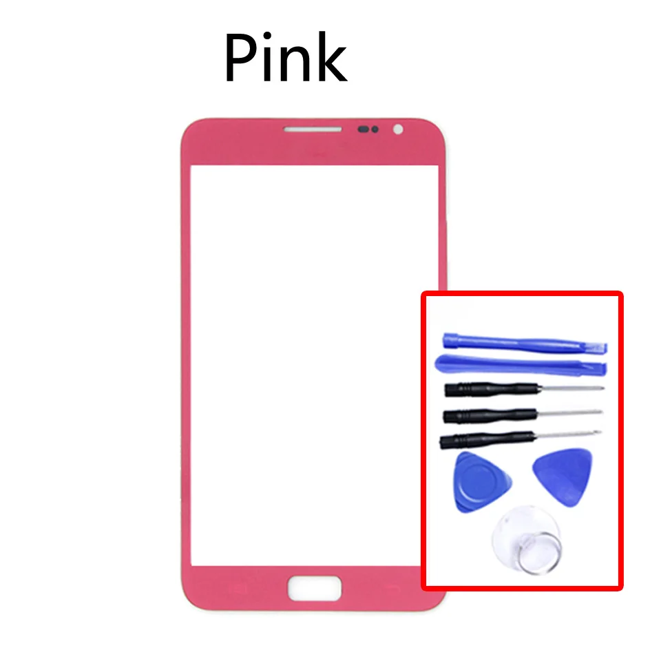 N7000 сенсорный экран для Samsung Galaxy Note GT-N7000 GT-i9220 N7000 i9220 lcd переднее внешнее стекло сенсорный экран Замена объектива 5,3" - Цвет: Pink-With tool