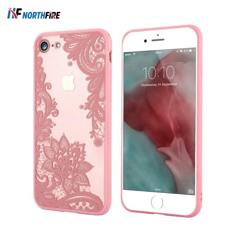 

NORTHFIRE Lace Flower Phone Case For iphone 6S 6 8 XR X 7 Sexy Case For iphone 5 5s SE XSMAX 7plus 8plus Cover Coque Women Girl