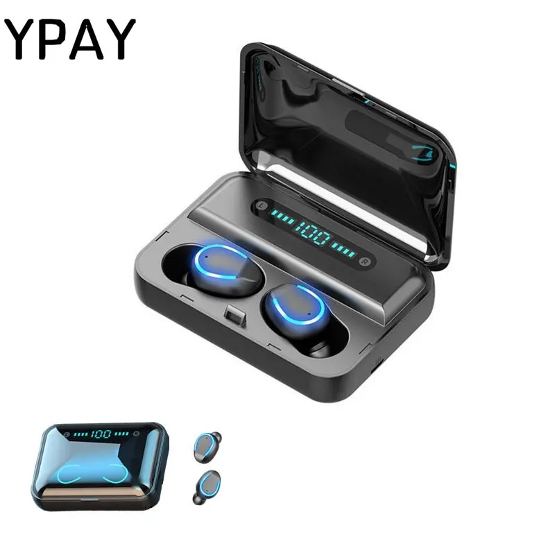 YPAY F9-5 наушники Bluetooth беспроводные наушники спортивные наушники в ухо TWS игровой шум отмена истинные Беспроводные наушники с дыхательный светильник