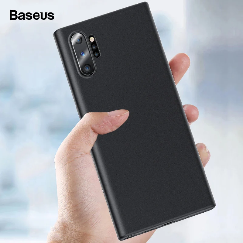 Супертонкий чехол Baseus с крыльями для Samsung Note 10 Plus гладкий жесткий из