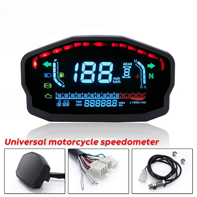

Motorcycle modified color screen LCD instrument cluster speed digital speedometer water temperature oil gauge 2/4-cylinder motos