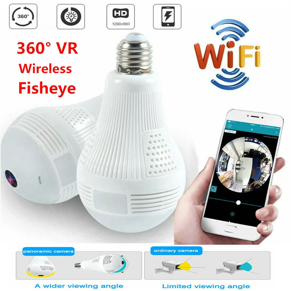 360 Lamp Mini Wifi Camera Gizli Kamera Wireless IP Security CCTV Smart Webcam Action Video Camcorders| - AliExpress