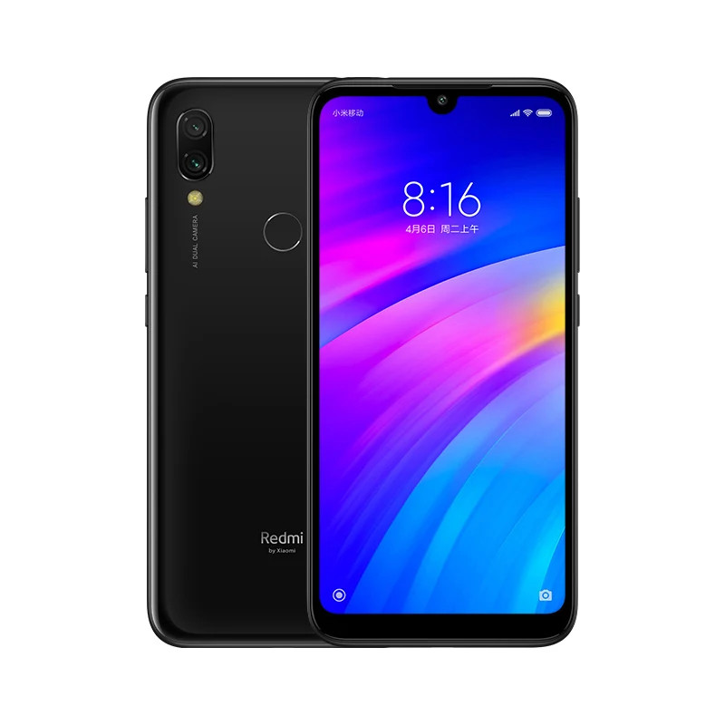 Глобальный Встроенная память DHL Xiaomi Redmi 7 4 Гб 64 мобильный телефон Snapdragon 632 Octa Core 12MP+ 2MP 6,2" 4000 мАч Redmi7 смартфон - Цвет: Black