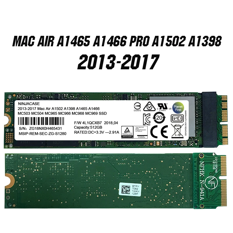 Новый внешний накопитель 1 ТБ 1024 ГБ 2048 для Macbook Air 2013 2014 2015 A1465 A1466 PRO A1502 A1398