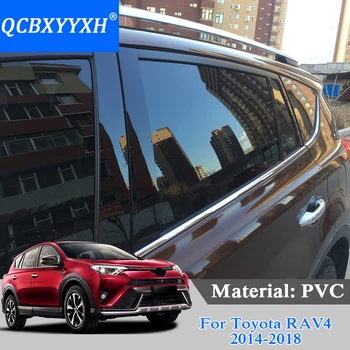

Car Styling For Toyota RAV4 2014-2018 Car Window Trim Sticker Middle Column Stickers Decoration PVC Car Styling Accessories