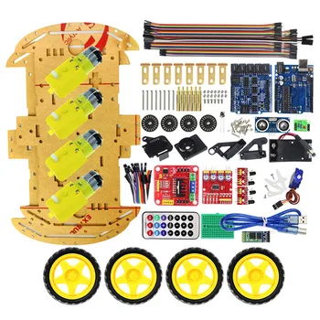 

Multifunction Bluetooth Controlled Robot Smart Car Kits Tons of Published Free Codes 4WD UNO R3 Starter Kit for arduino D